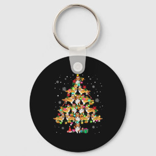 Shetland Sheepdog Christmas Tree Funny Sheltie Chr Keychain