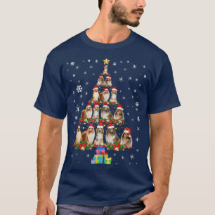 Shetland Sheepdog Christmas Tree Funny Sheltie Xma T-Shirt