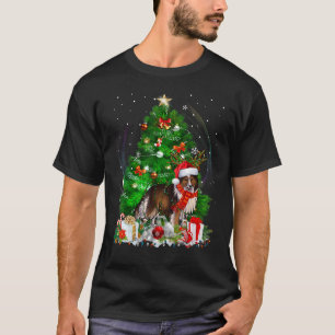 Shetland Sheepdog Christmas Tree Light Pajama Dog  T-Shirt