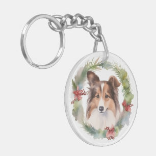 Shetland Sheepdog Christmas Wreath Festive Pup