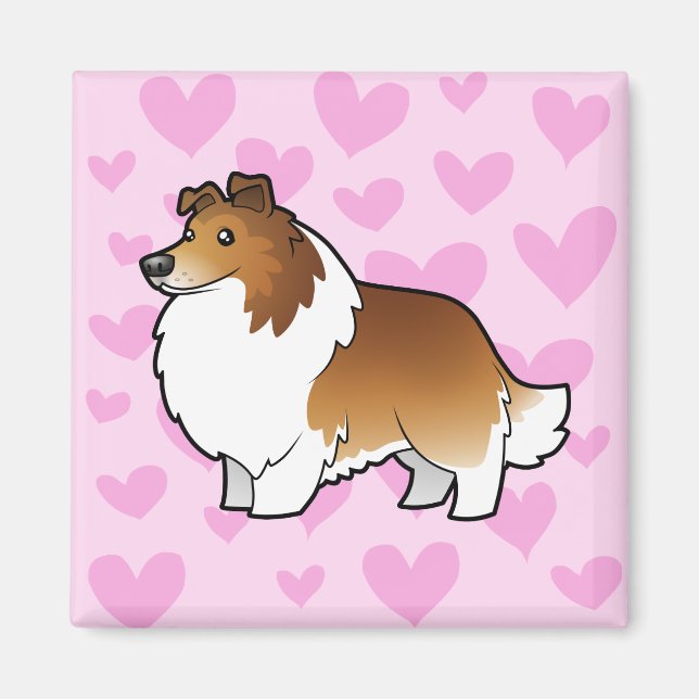Shetland Sheepdog / Collie Love Magnet (Front)