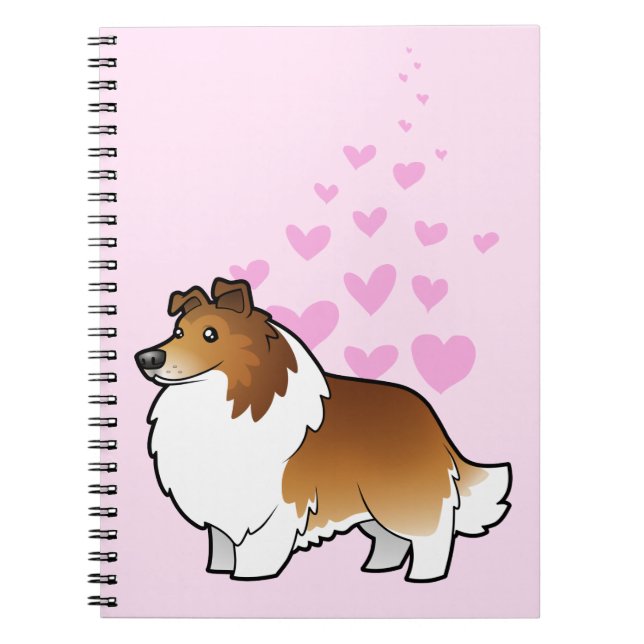 Shetland Sheepdog / Collie Love Notebook (Front)