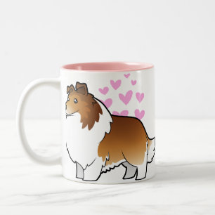 Shetland Sheepdog / Collie Love Two-Tone Coffee Mug