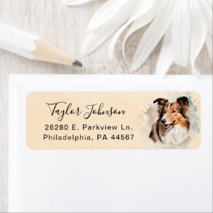 Shetland Sheepdog Dog Return Address Label