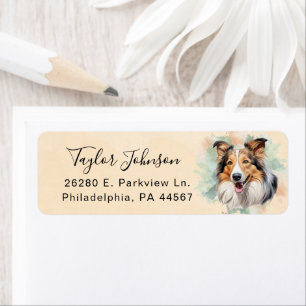 Shetland Sheepdog Dog Return Address Label