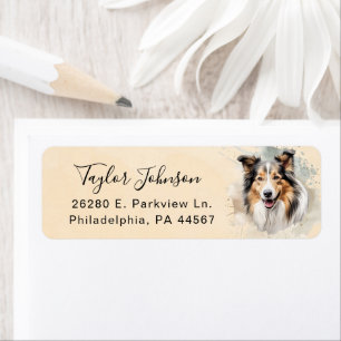 Shetland Sheepdog Dog Return Address Label