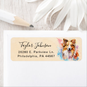 Shetland Sheepdog Dog Return Address Label