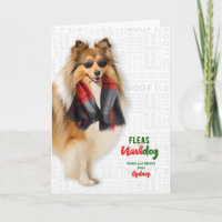 Shetland Sheepdog Funny Fleas Navidog with Name
