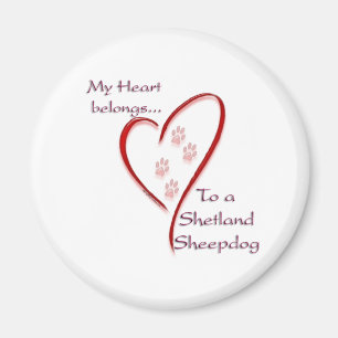 Shetland Sheepdog Heart Belongs Magnet