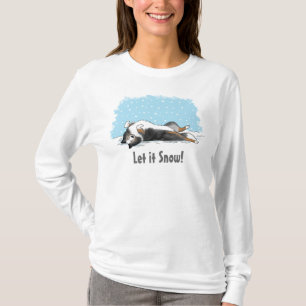 Shetland Sheepdog Holiday Snow Dog Sheltie Lover's T-Shirt