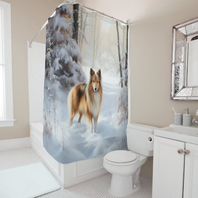 Shetland Sheepdog Let It Snow Christmas (In Situ)