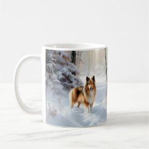 Shetland Sheepdog Let It Snow Christmas Coffee Mug