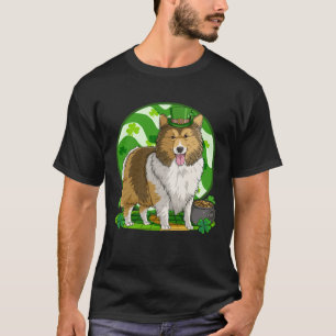 Shetland Sheepdog Lucky Leprechaun Dog St Patricks T-Shirt