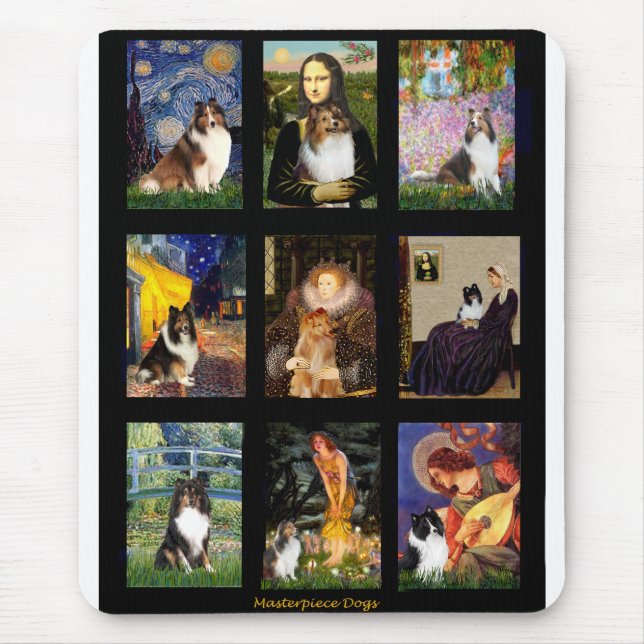 Shetland Sheepdog Masterpiece Composite Mouse Pad (Front)
