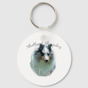 Shetland Sheepdog (merle) Dad 2 Keychain