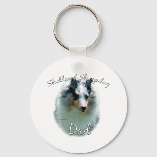 Shetland Sheepdog (merle) Dad 2 Keychain (Front)