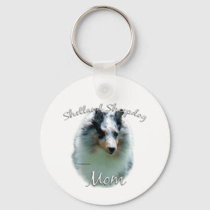 Shetland Sheepdog (merle) Mom 2 Keychain