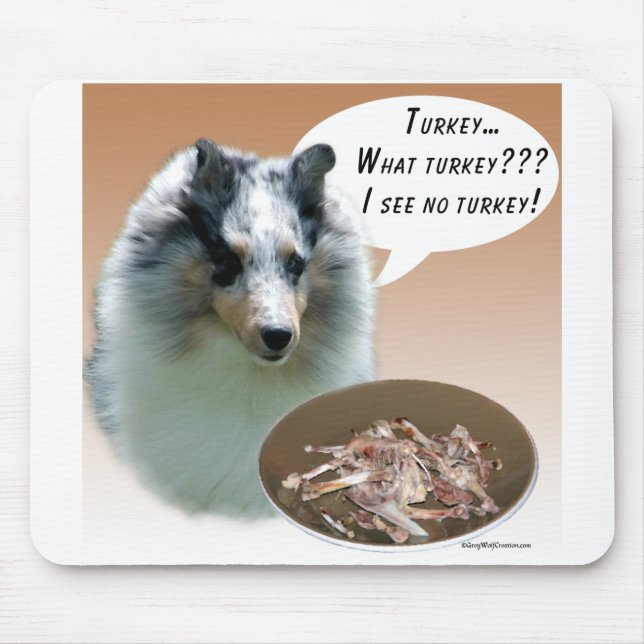 Shetland Sheepdog (merle) Turkey Mouse Pad (Front)