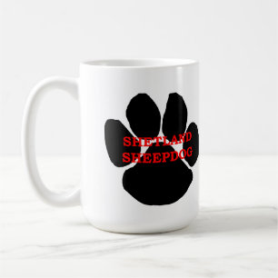 Shetland Sheepdog Name Paw Coffee Mug