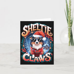 Shetland Sheepdog Owner Costume Sheltie Claws Chri Card