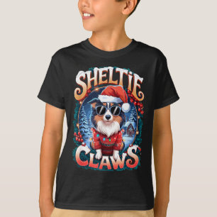 Shetland Sheepdog Owner Costume Sheltie Claws Chri T-Shirt
