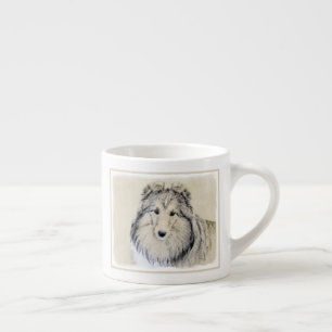 Shetland Sheepdog Painting - Cute Original Dog Art Espresso Cup