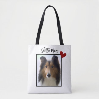 Shetland Sheepdog Photo Sheltie Mom Tote Bag