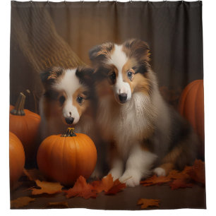 Shetland Sheepdog Puppy Autumn Delight Pumpkin 