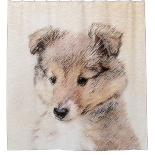 Shetland Sheepdog Puppy Painting Original Dog Art