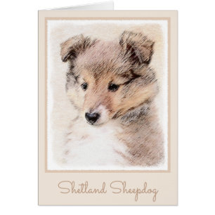 Shetland Sheepdog Puppy Peinture Chien original ar