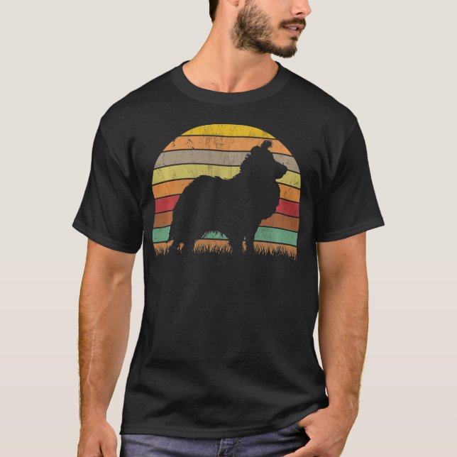 Shetland Sheepdog Retro Vintage Sheltie Pullover  (Front)