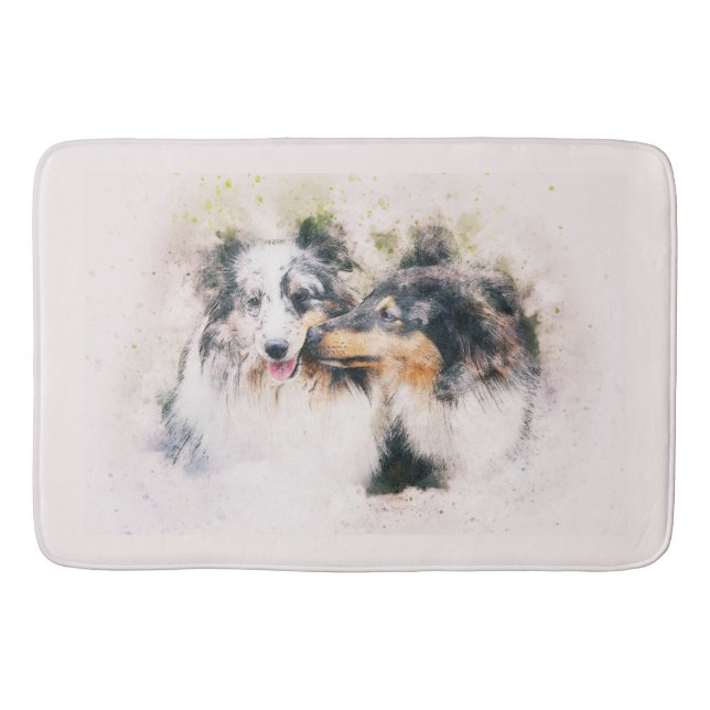 Shetland Sheepdog/ Rough Collie Bath Mat (Front)