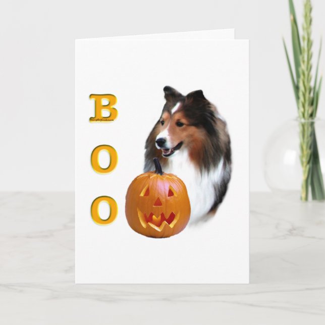 Shetland Sheepdog (sable) Boo Card (Front)