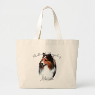 Shetland Sheepdog (sable) Mom 2 Large Tote Bag