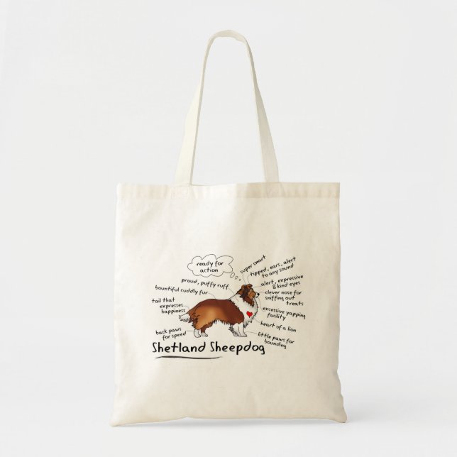 Shetland Sheepdog sac fourre-tout (Devant)