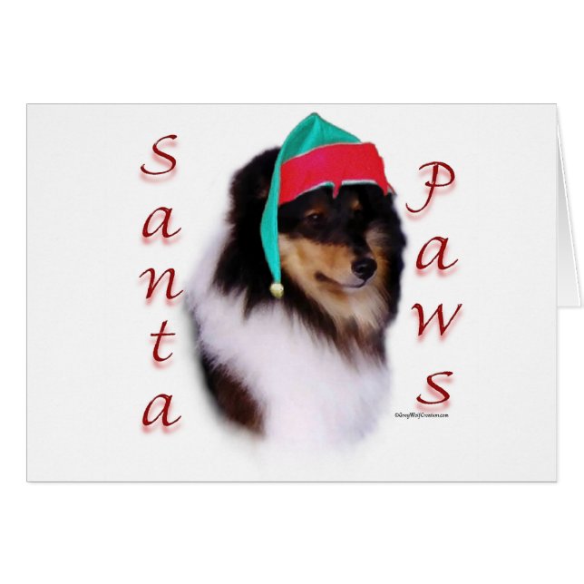 Shetland Sheepdog Santa Paws (Front Horizontal)