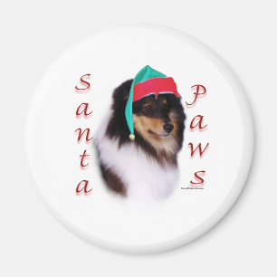 Shetland Sheepdog Santa Paws Magnet