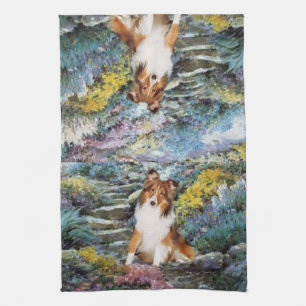 Shetland Sheepdog Sheltie Art Gifts Kitchen Towel