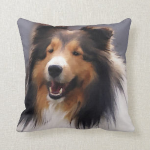 Shetland Sheepdog Sheltie Art Gifts Throw Pillow
