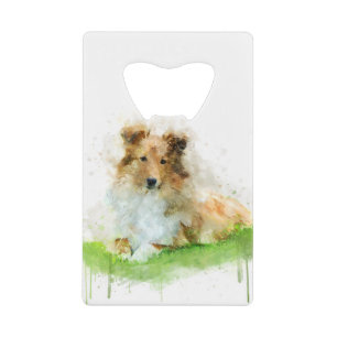 Shetland Sheepdog / sheltie Credit Card Bottle Opener