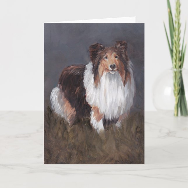 Shetland Sheepdog Sheltie Dog Carte de voeux (Devant)