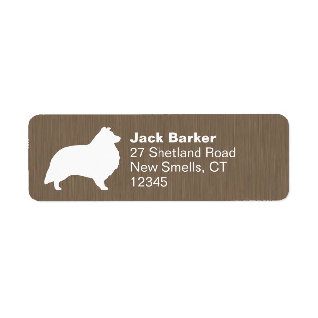 Shetland Sheepdog Sheltie Dog Return Address (Front)