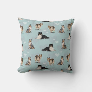 Shetland Sheepdog Shelties Throw Pillow