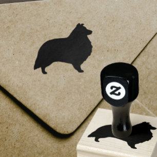 Shetland Sheepdog Silhouette Rubber Stamp