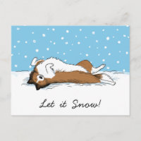 Shetland Sheepdog Snow Dog - Sheltie Holiday