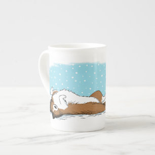 Shetland Sheepdog Snow Dog Sheltie Winter Holiday Bone China Mug