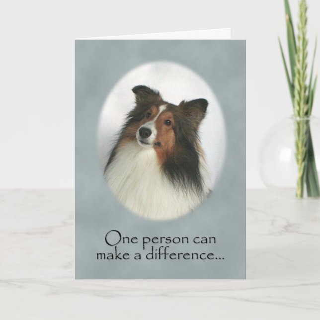 Shetland Sheepdog Thank You Card (Front)