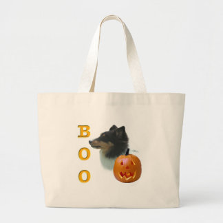 Shetland Sheepdog (tri colour) Boo Large Tote Bag