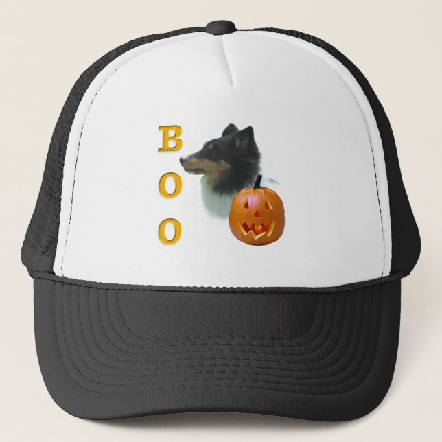 Shetland Sheepdog (tri colour) Boo Trucker Hat (Front)