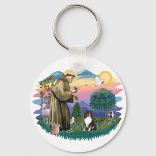 Shetland Sheepdog (tri colour) Keychain